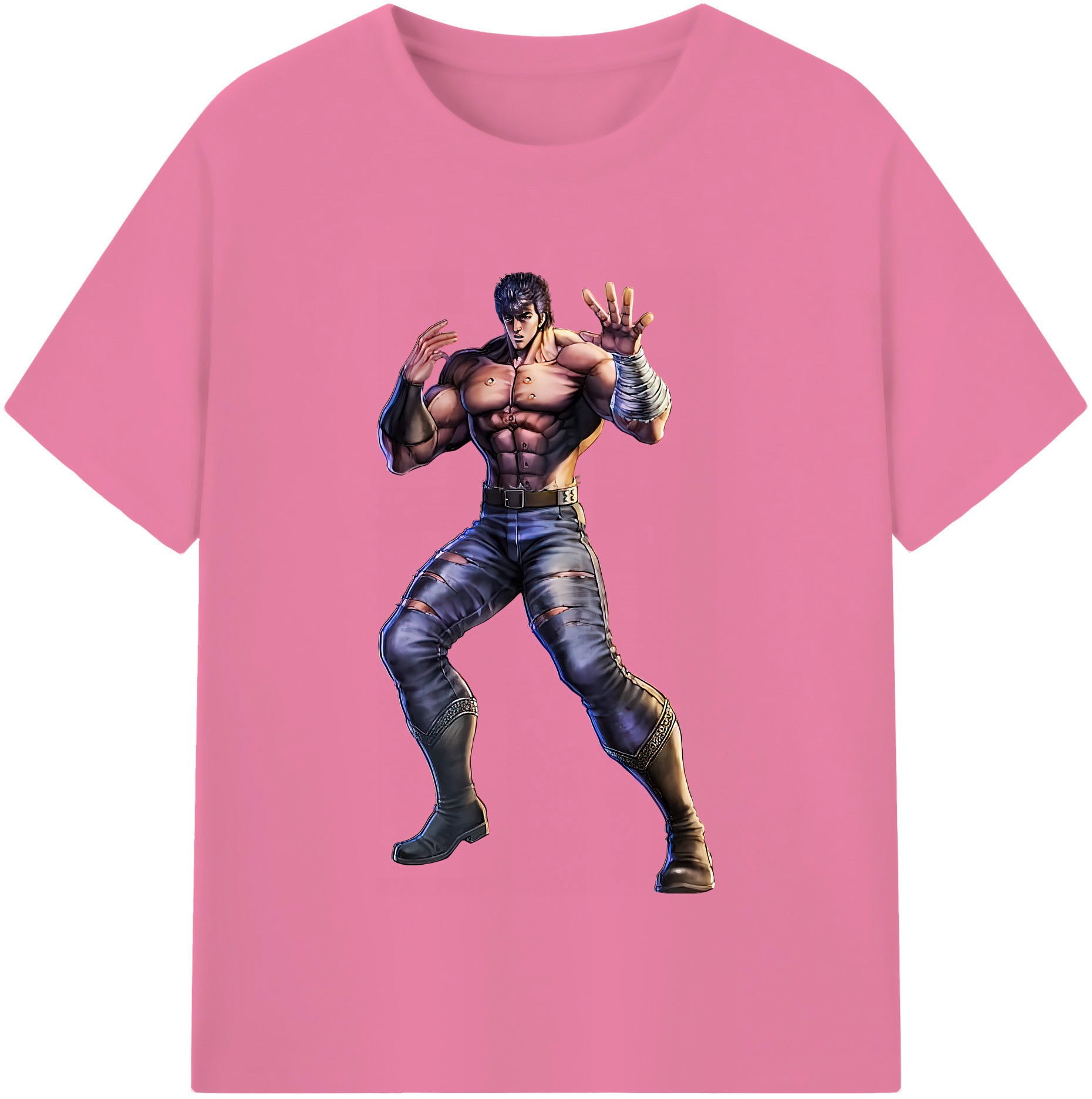 （画像用） 北斗の拳 Fist of the North Star 綿100％半袖Tシャツ（フロントプリント）